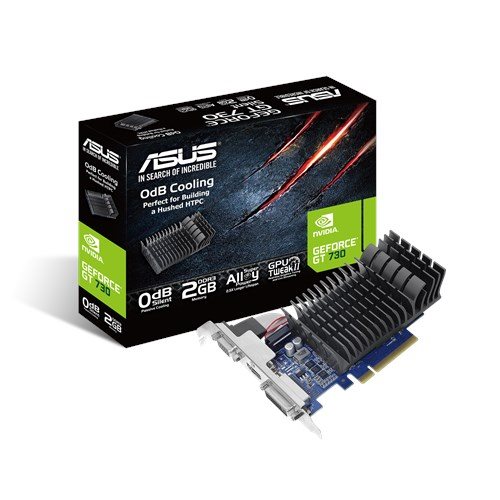 ASUS GeForce GT 730 2GB DDR3 low profile graphics card for silent HTPC ...