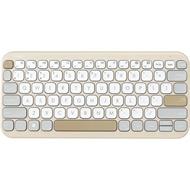 ASUS klávesnice KW100 Oat Milk - bezdrátová/bluetooth/CZ/SK/krémová with copilot key