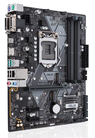 ASUS PRIME B360M-A Intel B360 LGA-1151 mATX motherboard with Aura Sync RGB header, DDR4 2666MHz, M.2 support, HDMI