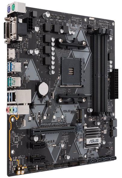 ASUS PRIME B450M-A AMD AM4 B450 mATX motherboard with Aura Sync RGB header, DDR4 3466MHz, M.2, HDMI 2.0b, SATA 6Gbps