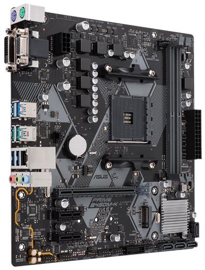 ASUS PRIME B450M-K Socket AM4, B450, 2xDDR4 1 x PCIe 3.0/2.0 x16+2 x PCIe 2.0 x16, mATX