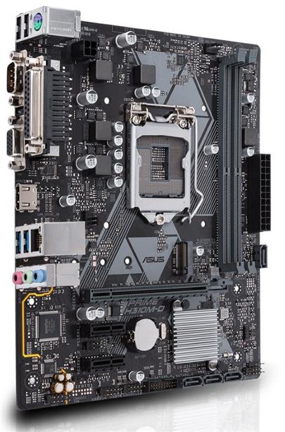 ASUS PRIME H310M-D Intel H310 LGA-1151 mATX motherboard with LED lighting, DDR4 2666MHz, M.2 support, HDMI, SATA 6Gbps