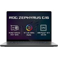 ASUS ROG Zephyrus G16/ Ryzen AI 9 HX 370/ 32GB/ 2TB/ RTX 4070 8GB/ 16"WQXGA,lesklý,OLED,240Hz/ W11H/ šedý