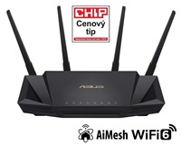 ASUS RT-AX58U v2 Wireless AX3000 Wifi 6 Router + Bitdefender Total Security 5 zařízení na 1 rok el. licence
