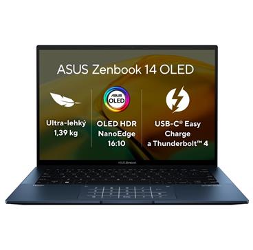 ASUS Zenbook 14 OLED UX3402ZA-OLED386W - i7-1260P/16GB/512GB SSD/14"/2,8K/OLED/90Hz/2y PUR/Windows 11 Home/modrá