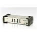 Aten 4-port KVMP USB+PS/2, usb hub, audio, 1.2m kabely