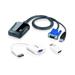 Aten CV211CP-AT Laptop USB KVM Console Crash Cart Adapter IT Kit  