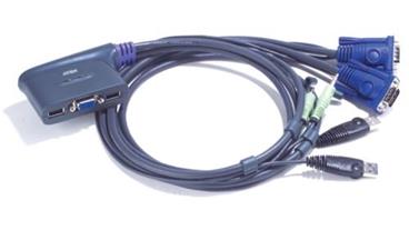 ATEN KVM switch CS-62U USB 2PC mini , audio support, 1,8m