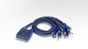 ATEN KVM switch CS-64U USB 4 PC mini, 1,8 metru