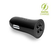 Autonabíječka FIXED s 2xUSB, 24W (2x 2,4A), černá