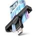 AXAGON CRE-SMPA Skládací kapesní USB-A čtečka kontaktních Smart karet. Vhodná pro aplikaci eObčanka.