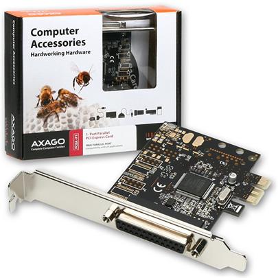 AXAGON PCEA-P1, PCIe adaptér - 1x paralelní port (LPT), vč. LP