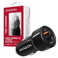 AXAGON PWC-QC5, QUICK a SMART nabíječka do auta, 2x port QC3.0/AFC/FCP + 5V-2.6A, 31.5W