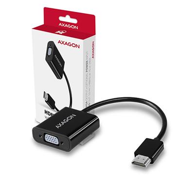 AXAGON RVH-VGAN, HDMI -> VGA AKTIVNÍ redukce / adaptér, FullHD, audio výstup, micro USB nap. konektor