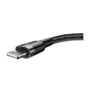 Baseus Cafule nabíjecí/datový kabel USB na Lightning 2,4A 0,5m, šedá-černá