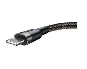 Baseus Cafule nabíjecí/datový kabel USB na Lightning 2,4A 0,5m, šedá-černá