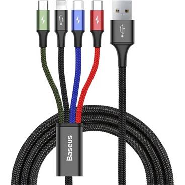 Baseus Fast 4-in-1 napájecí kabel, 3,5A, 1,2m černý