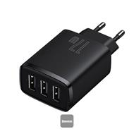 Baseus nabíječka do sítě Compact 3xUSB 17W černá