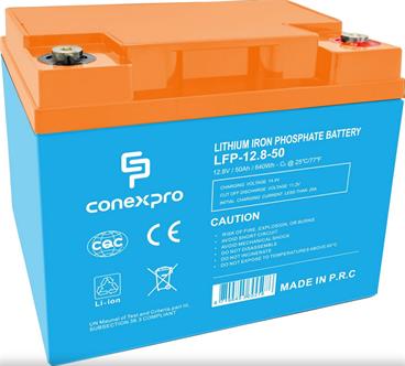 Baterie Conexpro LFP-12.8-50 LiFePO4, 12V/50Ah, T14, Bluetooth