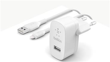 Belkin 12W USB-A nástěnná nabíječka + 1m lightning kabel, bílá