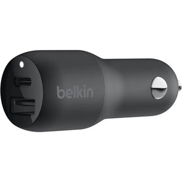 Belkin 30W Duální Power Delivery nabíječka do auta - 18W USB-C & 12W USB-A, černá