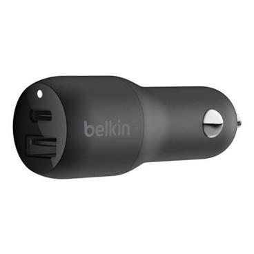 Belkin 32W Duální Power Delivery nabíječka do auta - 20W USB-C & 12W USB-A, černá