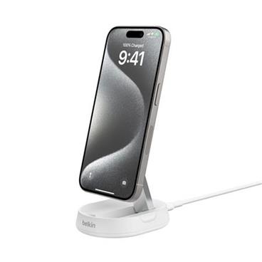 Belkin Belkin BOOST CHARGE™ PRO konvertibilní Qi2 15W magnetický nabíjecí stojan, bez adaptéru, bílá