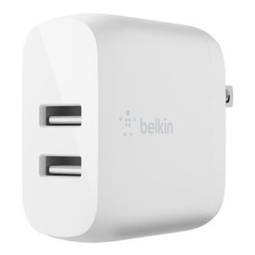 Belkin BOOST CHARGE™ Duální 24W USB-A nástěnná nabíječka, bílá