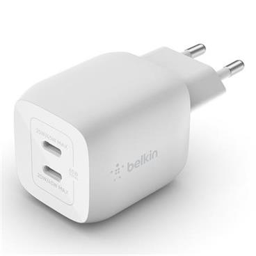 Belkin BOOST CHARGE™ Duální 45W USB-C Power Delivery GaN PPS nástěnná nabíječka, bílá