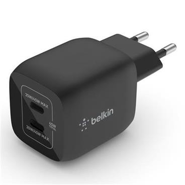 Belkin BOOST CHARGE™ Duální 45W USB-C Power Delivery GaN PPS nástěnná nabíječka, černá