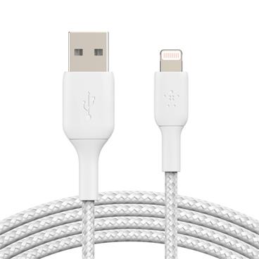 Belkin BOOST CHARGE™ Lightning/USB-A kabel, 1m, bílý - odolný