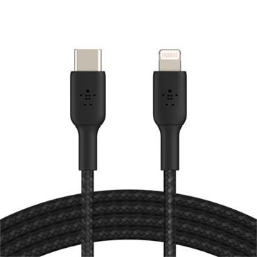 Belkin BOOST CHARGE™ Lightning/USB-C kabel, 1m, černý - odolný