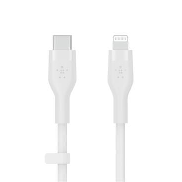 Belkin BOOST CHARGE™ Lightning/USB-C kabel, 3m, bílý - Flex