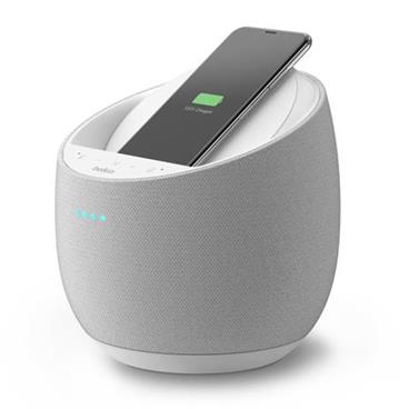 Belkin by DEVIALET SOUNDFORM™ ELITE Hi-Fi Inteligentní reproduktor s Alexa a AirPlay2 + bezdrátová nabíječka, bílá