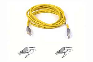 Belkin kabel PATCH U/UTP CAT5e CROSS 3m šedý/žlutý, bulk