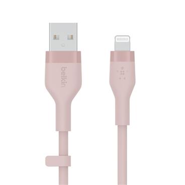 Belkin kabel USB-A na LTG_silikon, 2M, růžový