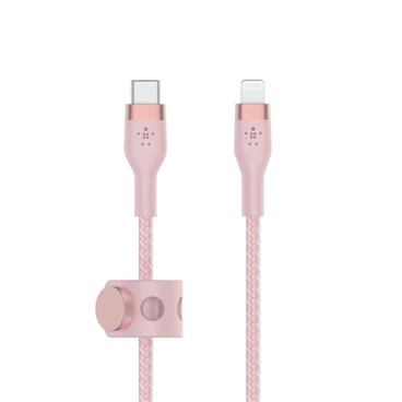 Belkin kabel USB-C s konektorem LTG,2M růžový pletený