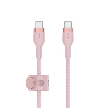 Belkin kabel USB-C s konektorem USC-C,1M růžový pletený