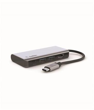 Belkin USB-C 4v1 Multiport adaptér - 4K HDMI, USB-C PD 3.0, 2x USB-A 3.0