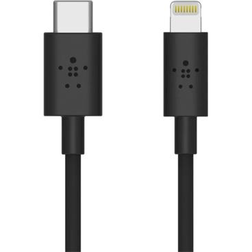 Belkin USB-C kabel s lightning konektorem, černý, 0,9m