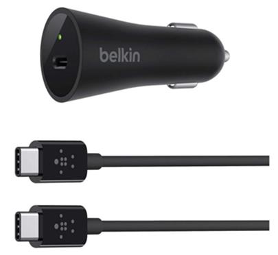 Belkin USB-C nabíječka do auta 15W 3A/5V, + USB-C to USB-C kabel 1,2m - černá