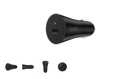 Belkin USB-C nabíječka do auta 27W Power delivery - černá