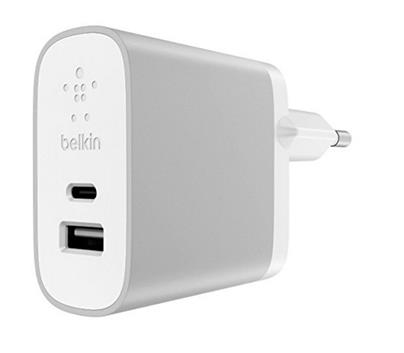 Belkin USB-C + USB-A 230V nabíječka 5V/3A,15W, bílá