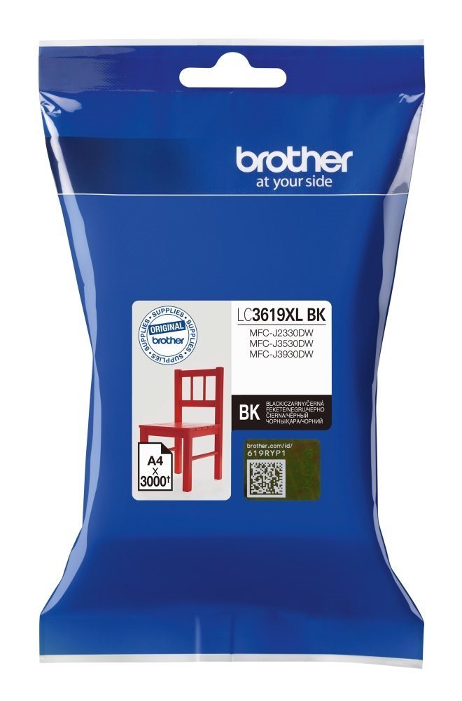 BROTHER INK LC-3619XLBK černá velká - 2800stran, J2330, J3530, J3930