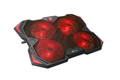 C-TECH Chladící podložka pro ntb Zefyros (GCP-01R), casual gaming, 17,3", červené podsvícení, regulace otáček