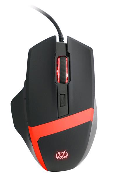 C-TECH herní myš Kyllaros (GM-07R), pro gaming, herní, červené podsvícení, 3200DPI, 7 tlačítek, programovatelná, USB