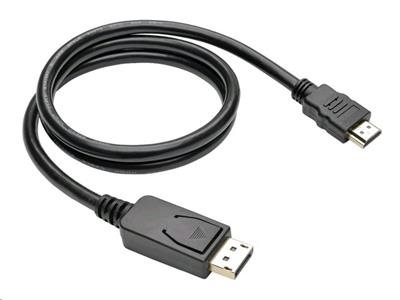 C-TECH Kabel DisplayPort/HDMI, 1m, černý