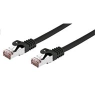 C-TECH Kabel patchcord Cat6, FTP, černý, 1m