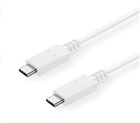 C-TECH kabel USB 3.2, Type-C (CM/CM), PD 100W, 20Gbps, 1m, bílá