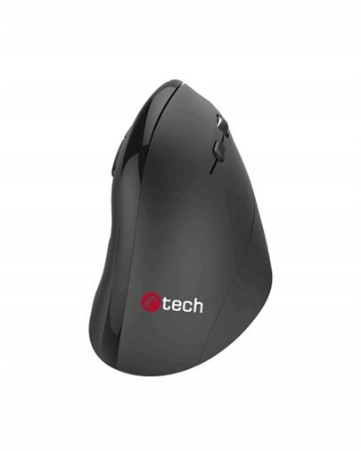 C-TECH myš VEM-08, vertikální, bezdrátová, 6 tlačítek, černá, USB nano receiver
